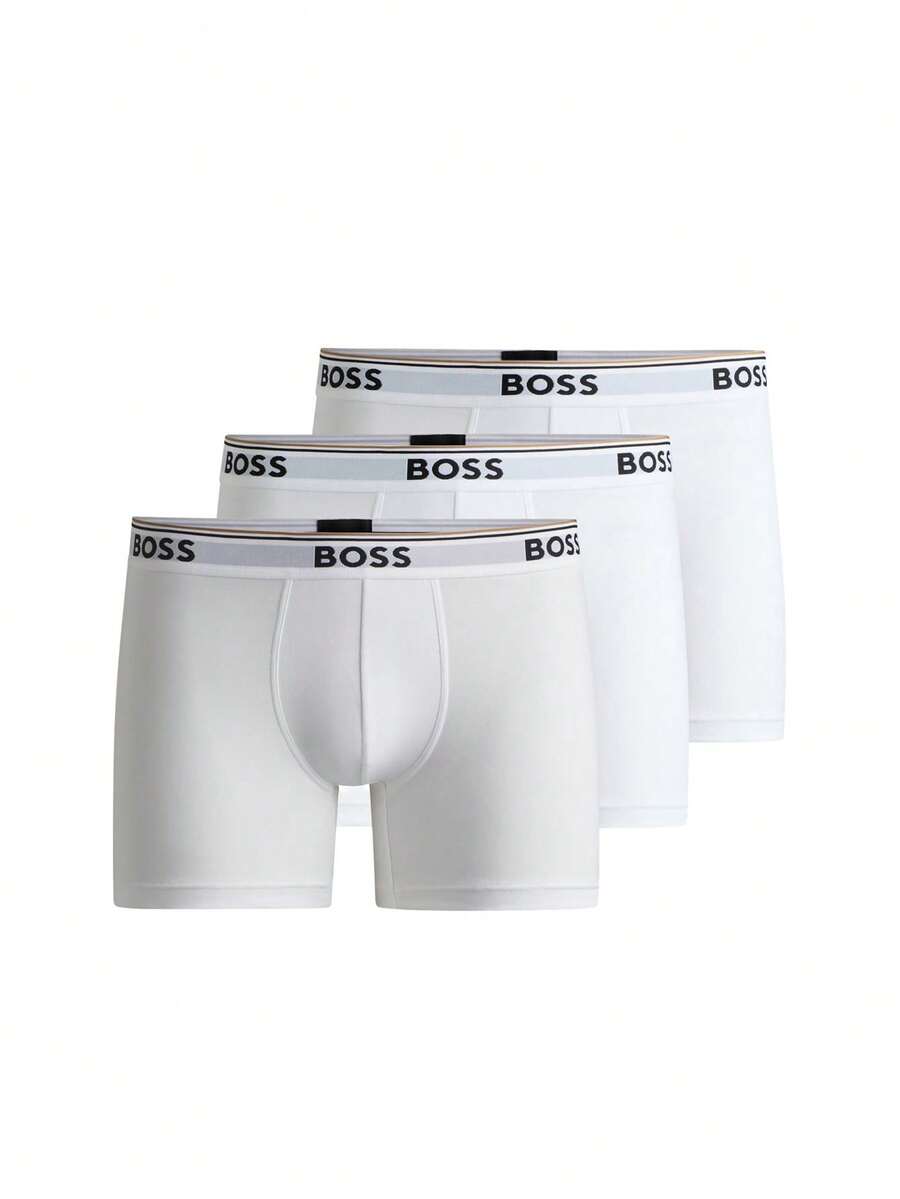 Hugo Boss Men's Quick-Dry Breathable Skin-Friendly Commuting Casual Gym 50475282-100 - 白色 - 查看 1