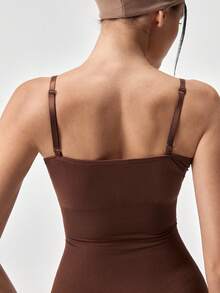 Loungeista 2pcs/Set Women Seamless Shapewear Jumpsuit, Black, For Yoga, Daily Wearfor Summer - Multicolor - View 3