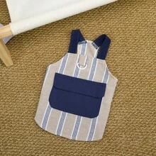 PETSIN 狗狗服装、猫咪服装、动物裙装、宠物春夏新品系列、幼犬连衣裙、公主风百搭连衣裙、条纹印花、小型动物服装、清凉防晒霜 - 彩色 - 查看 19