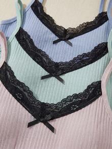 SHEIN 3 قطع من ملابس علوية النوم للنساء - متعدد الألوان - مشاهدة 4