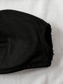 SHEIN 兒童青少年女孩 3件組休閒抹胸內衣背心內搭衫 黑色純色四季款 - 黑色 - 查看 5