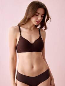 Bonmuse 3pcs/Set Women Comfortable Sleeping Soft Cup Wireless Bras, Solid Color Lingerie, Pajamasfor Summerfor Summer - Multicolor - View 5