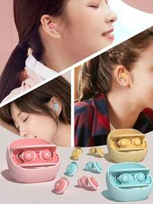 Reusable Silicone Sleep Earplugs, Made Of Soft & Comfortable Silicone Material, Fashionable Design, Skin-Friendly Fit, Easy To Clean, Suitable For School/Home/Travel, Effectively Block Disturbing Noise. #Reusable Earplugs #Sleep Aid - multicolor - View 8