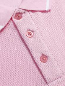 Manfinity Homme Men Solid Polo Shirt - Pink - View 5