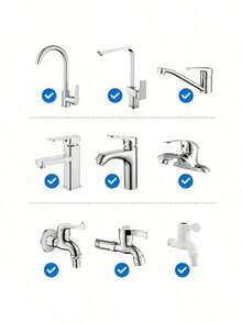 1Pc Sink Water Filter, Faucet Water Filter (No Light), Activated Carbon Faucet Water Filter To Remove Chlorine, Limescale, Heavy Metals And Odor - White - View 11