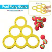 MINKOJA 1+10 Pieces Throwing Rings Triangles Circles, Suitable For Water Sports Floating Pool Toys Throwing Games For Ages 3 , Water Fun Throwing Toys - Multicolor - View 7
