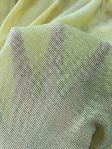 Modelyn Elegant Mesh Shiny Strapless Shawl Sleeve Fitted Long Dress For Women, Spring & Autumn - Yellow - View 3