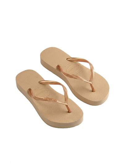 Havaianas Slim Flatform Women's Flip-Flops Gold 4144537
