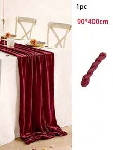 1pc 35 * 71/118/157 Inch Cheese Cloth Table Runner And Napkins, ,Countryside Transparent Table Runner, Bohemian Style Table Runner Suitable For Wedding ,Festival,Holidays,Birthday Party,Decoration, Christmas For Holiday Gift Giving - red wine - View 20