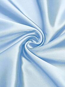 1PC DIY Blue Solid Color Satin Fabric Suitable For Gift Wrapping Dresses Shirts Cheongsam Wedding Dresses Room Decoration And Craft Sewing Supplies - A - View 9