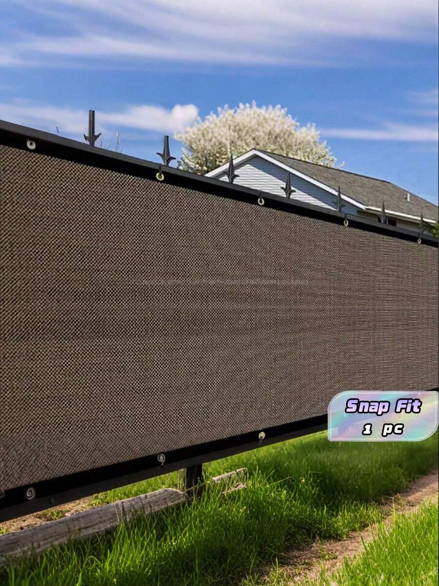 SHEIN Coffee Color Sunshade Net, Breathable, Courtyard, Farm,Pet House,Pergolas, Terraces, Plant Insulation Nets,Balconies, Garages, Backyards, Swimming Pools, Lawns, Walls, Outdoor Activities, Privacy Screens, Fences, Sunshades - Brown - View 1