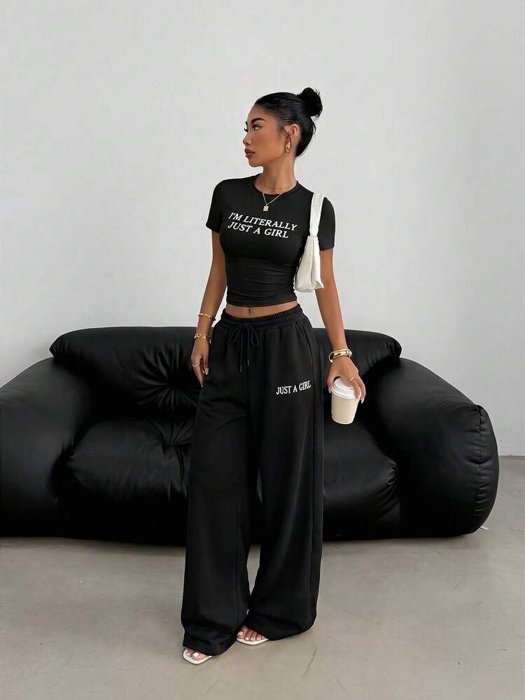 y❤︎ SHEIN EZwear Women's Burgundy Summer Casual Streetwear City Break