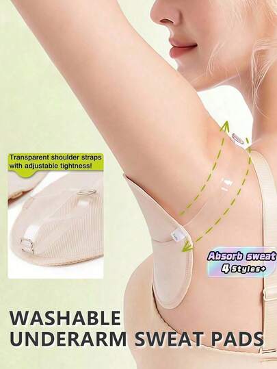 2/4/8 PCS Ultra Strong Anti-Sweat Underarm Pads For Men & Women - 10/8/6/4/2/1pc Invisible Armpit Guards, Extra Adhesive & Breathable For Hijab/Thobe - 24H Sweat Protection In Heat, Gym, Travel (Washable)
