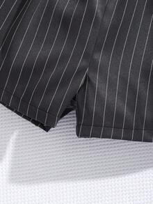 SHEIN 2件套少女无袖背心外套配蝴蝶结腰带和短裤休闲时尚套装，姐妹装（2套单独出售） - 彩色 - 查看 7