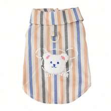 Fun Patchwork Shirts, Dog Clothes, Cat Clothes, Animal Dresses, Spring And Dog Shirts, British Style Dog Clothes, European And American New Small Animal Two Legged Clothes - Rust Brown - View 9