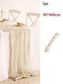 1 bộ khăn trải bàn và khăn ăn bằng vải màn kích thước 35 * 71/118/157 inch, khăn trải bàn bằng vải màn kiểu Bohemia, khăn trải bàn trong suốt kiểu đồng quê, khăn trải bàn phong cách Bohemian phù hợp để trang trí cổng cưới, cổng vườn, tiệc cưới, hoàn hảo cho đám cưới, lễ hội, ngày lễ, tiệc sinh nhật, trang trí, trang trí nhà cửa (Nhiều màu sắc có sẵn) Quà tặng Giáng sinh - Màu be - Xem 19