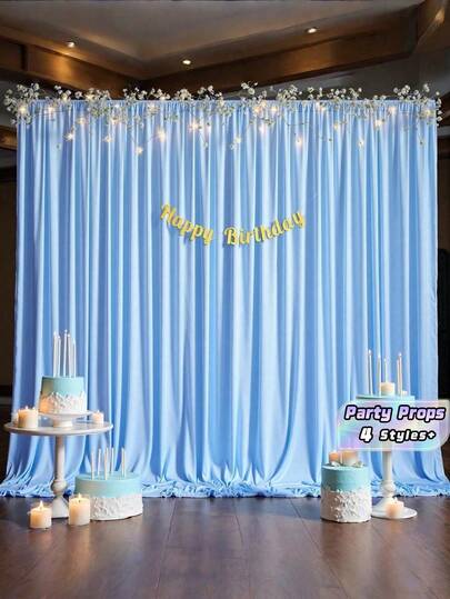 5 X 7/8/10 pies Cortina de fondo para fiesta, telón de fondo de tela montado en poste, decoración para fiestas, adecuado para fiestas, cumpleaños, bodas, fotografía, decoración del hogar