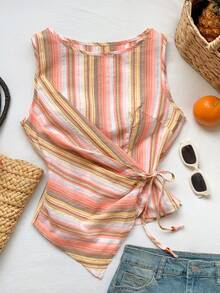 SHEIN Comfortcana Áo nữ - trái cam - Xem 1