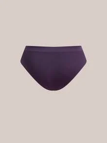 Barelissa 2pcs/Set Plus Size Comfortable Wireless Leisure Bra And Seamless Panty Set - Purple - View 11