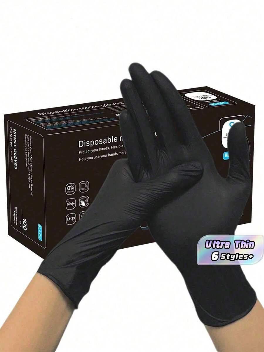 100/50PCS Vinyl Disposable Gloves, Disposable Gloves For Home Cleaning And Preparation, Cleaning Gloves Are Suitable For Multifunctional Gloves(No Box) - multicolor - View 1