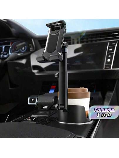 Giá đỡ cốc ô tô 2 trong 1 có thể điều chỉnh dành cho điện thoại thông minh và máy tính bảng - Xoay 360°, Có thể gập lại, Vừa vặn với mọi loại xe, Chất liệu ABS, Lắp đặt trên bảng điều khiển, Điều hướng rảnh tay cho mọi thiết bị, Phụ kiện ô tô tương thích với iPhone, điện thoại Android, Quà tặng sinh nhật, gia đình, bạn bè Giá đỡ điện thoại ô tô