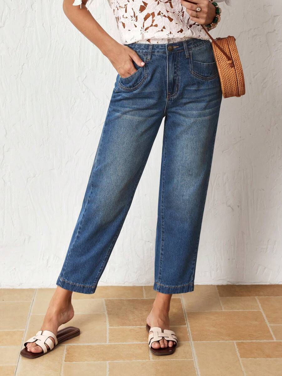 EMERY ROSE Quần jean skinny nữ đa năng, thích hợp mặc hàng ngày đi làm. - Màu xanh lam - Xem 1