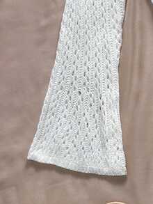 SHEIN Áo khoác mỏng đan móc cho bé gái tuổi teen, thích hợp cho kỳ nghỉ hè ở bãi biển. - trắng - Xem 6