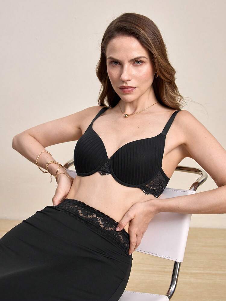 Bonmuse 2 chiếc áo lót ren hoa cho nữ, áo khoác ngoài đa năng - Nhiều màu - Xem 4
