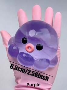 1 Peça Brinquedo Macio Transparente de Polvo, Bolhas Injetáveis Super Pegajosas, Brinquedo Sensorial Anti-Estresse para Descanso, Companheiro de Viagem Portátil, Presente Divertido para Adolescentes, Adultos, Festa de Natal, Halloween, Aniversário, Decoração Kawaii de Escritório - Multicolorido - Visão 9
