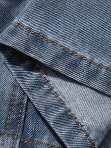 DAZY Đầm denim không tay kèm túi đeo chéo, dáng rộng cho bé gái (size nhỏ) - Rửa trung bình - Xem 6