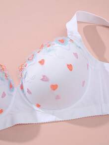 SHEIN 大码钢圈蕾丝文胸套装，黑白两件装 - 彩色 - 查看 3