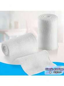 20pcs Elastic Bandage Rolls - Breathable Stretchable White Elastic Bandages For Fingers, Wrists, Ankles & Legs - Flexible Design For Support & Protection, Elastic Bandage For Wrist, Wrist Support, Flexible Bandage, Secure Fit Wrap - أبيض - مشاهدة 2