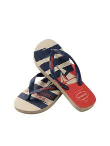 Havaianas Women's Breathable Waterproof Adjustable Weekend Summer Outdoor Red 4137126-6121 - Beige Straw/Navy Blue/Ruby Red - View 3