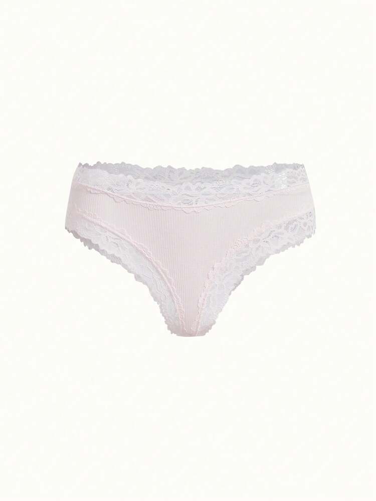 Bonmuse 5pcs/Pack Women's Sexy Lace Patchwork Seamless Low-Rise Thong Panties, Soft, Comfortable, Breathable, Suitable For Yoga, Sports And Daily Wear - Multicolor - View 11