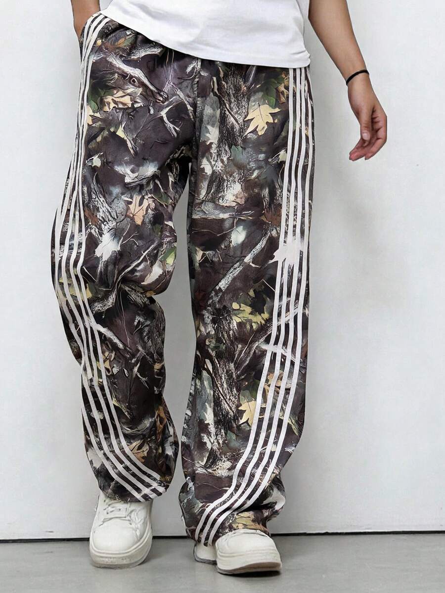 SHEIN 青少年男童休闲日常舒适拼接弹力腰宽松直筒纯色梭织裤运动裤青少年男童慢跑裤青少年防风裤青少年绿色裤子男童绿色裤子适合春夏季节日常穿着、运动、郊游、上学、聚会、节日、拍照 - 彩色 - 查看 1