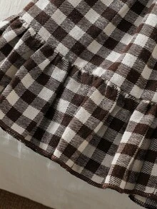 SHEIN 新生儿可爱卡通爱心图案吊带蝴蝶结装饰公主裙，适合春夏外出、度假和派对 - 彩色 - 查看 6
