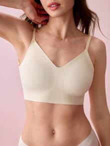 Bonmuse Women's Seamless Backless Bra, Backless Design, Sexy Summer Bra, Bridal Bra, Comes With 3 Adjustable Shoulder Straps, Comfortable & Breathable, Suitable For Weddings, Formal Occasions, Pairing With Camisolesfor Summerfor Summer - Apricot - View 7