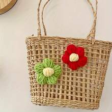 针织钩针花 - 10/20/50 件混色手工彩色羊毛花缝纫配件、DIY 工艺品小泡芙花、DIY 镜子改造材料、发带、帽子和服装配饰、节日配饰、钩针用品 - 彩色 - 查看 10