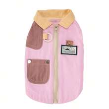 Fun Patchwork Shirts, Dog Clothes, Cat Clothes, Animal Dresses, Spring And Dog Shirts, British Style Dog Clothes, European And American New Small Animal Two Legged Clothes - Pink - View 10