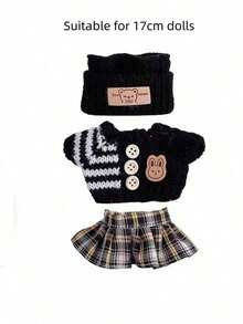 1PC Cute Fashion Daily Wear Outfit Set With Shoes Accessories For Mini Art Designer Doll Dress Up Gift – Soft Fabric Casual Clothes, Easy To Wear & Take Off, Perfect Replacement Costume For Small Collectible Figurines, Ideal Birthday Holiday Present & Room Display Decoration For Decorations Lovers - multicolor - View 17