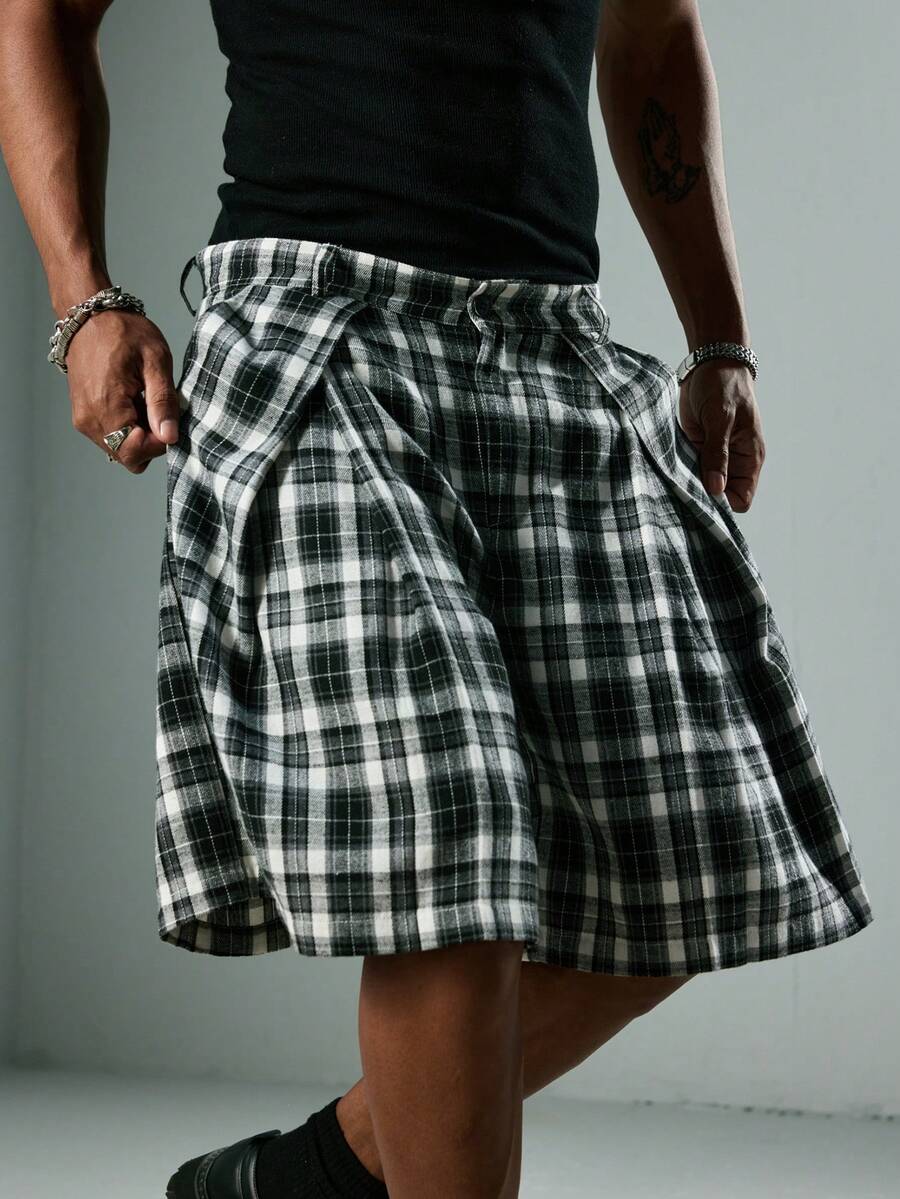 Street Life Men's Casual Plaid Shorts, Summer - Multicolor - View 1