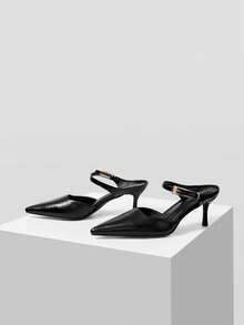 Mnmlis Women Heeled Sandals Summer Shoes - Black - View 2