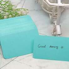 200/100pcs Blank Cards, DIY Doodle, Pinyin Flashcards, Rounded Corner Kraft Paper English Vocabulary Cards, Memo Cards, For Message And Business Card - multicolor - View 4