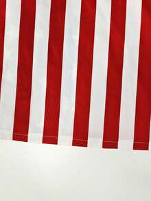 Linhara Plus Size Women American Flag Print Asymmetric Ruffle Trim Short Sleeve Fashionable Blouse Independence Day Blouse - Multicolor - View 4