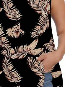 SHEIN LUNE Áo vest nữ thời trang họa tiết lông vũ, thích hợp cho đi làm, đi nghỉ mát và mặc hàng ngày. Đây là kiểu áo dành cho mùa xuân và mùa hè, món quà lý tưởng dành cho chị em gái và mẹ, một chiếc áo kiểu dáng giản dị và sành điệu. - Nhiều màu - Xem 3