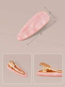 GLOWMODE 2-Pack SoftFrame Left Right Face Framing Minimal Hair Clips Accessories Daily Casual Styling Clips - Pink - View 5
