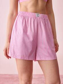 Bonmuse Bộ 3 món quần dài kẻ sọc cổ điển dành cho nữ, quần short, quần mặc nhà thoải mái, thích hợp cho mùa xuân/hè. - Nhiều màu - Xem 4