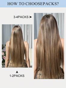 Tóc nối PU dạng dệt, không cần keo, nối tóc liền mạch, trọng lượng 40G-50G, dành cho tóc mảnh, đã được gắn sẵn kẹp và băng dính để may vào. - S06 - Xem 9