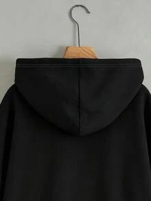 Resyla 女士秋季休闲外套，适合办公室、户外活动、返校季穿着，图案设计，刺绣字母，黑色。女士冬季服装，豹纹双层设计。女士双层卫衣，休闲百搭，适合户外活动、购物等场合，穿着舒适。 - 彩色 - 查看 4