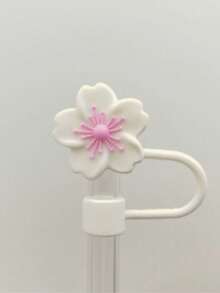 2/6/10pcs Compatible With Stanley Cup Accessories , Creative Sakura Flower Silicone Reusable Straw Caps, Anti-Splashing Anti-Dust Straw Covers, Portable Easy To Clean Insulation Cup Straw Cup Accessories, 10mm Extra Large Diameter Floral Straw Lids, Cute Cartoon Floral Straw Dust Cover - Multicolor - View 14